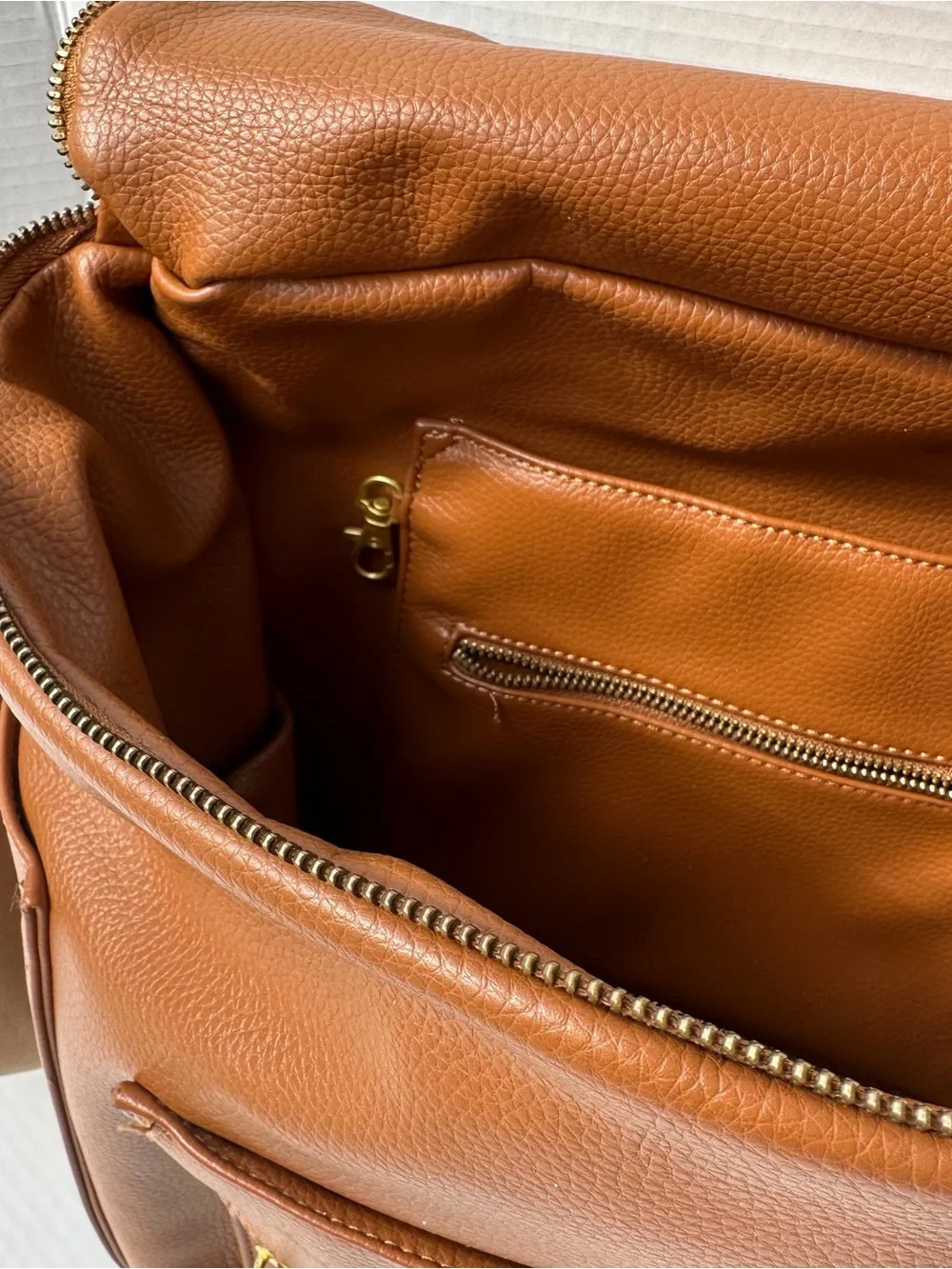 Fawn Design Brown Leather Baby Bag